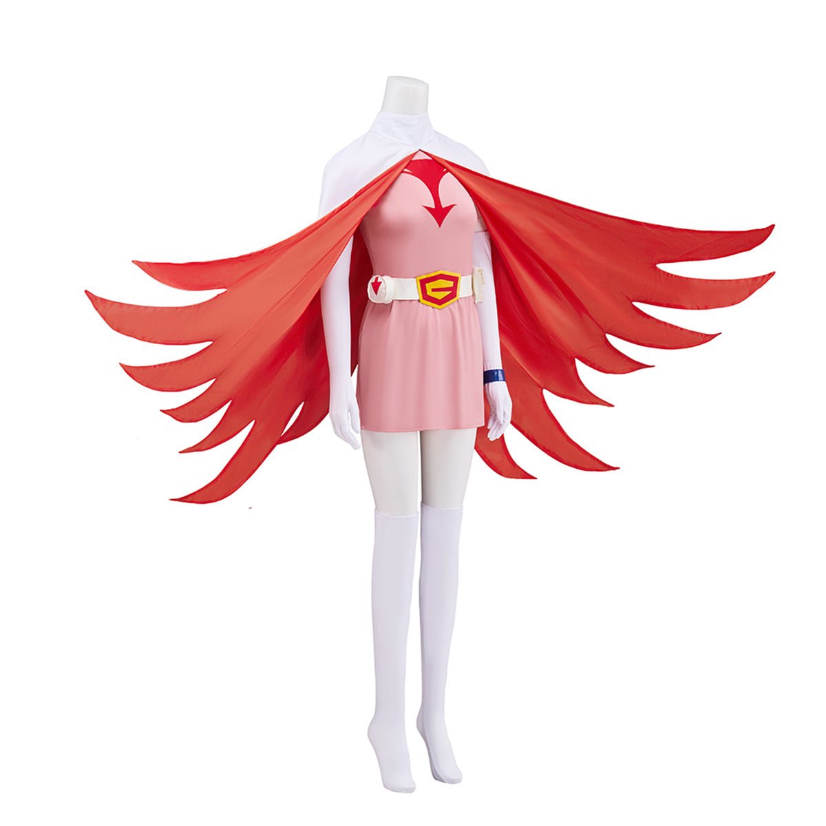 Traje de Cosplay de Jun Rosa del Equipo Ninja Científico Gatchaman – Outfit Oficial del Anime - Fantasia Cosera