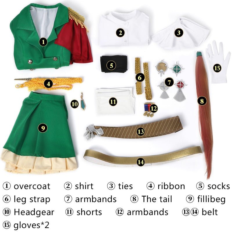 Disfraz de Cosplay de Uma Musume Pretty Derby Symboli Rudolf Conjunto Completo para Halloween - Fantasia Cosera