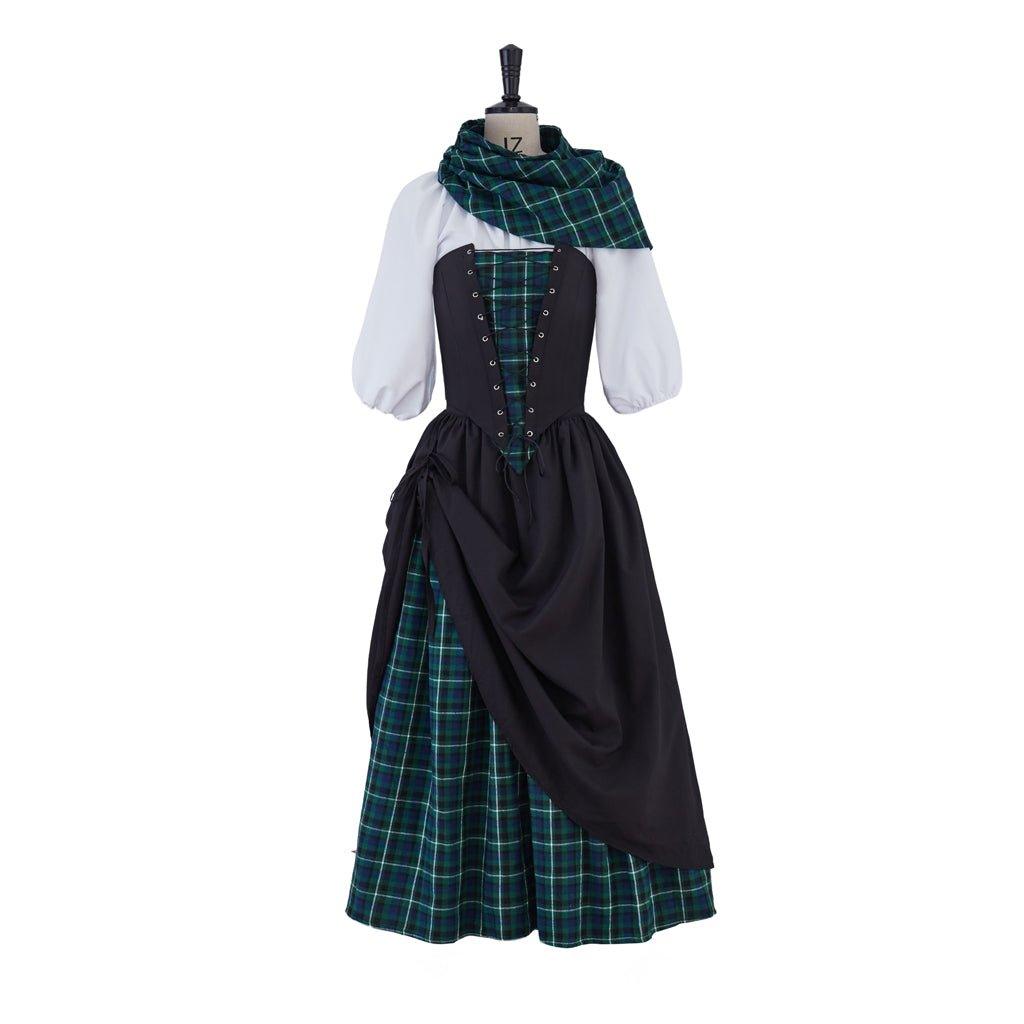 Vestido de Cosplay Claire Fraser Outlander | Traje Escocés Medieval Rococo para Mujer - Fantasia Cosera