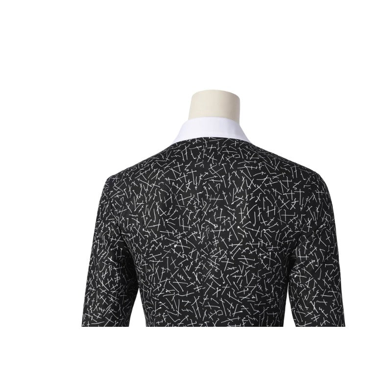 Vestido Cosplay Wednesday Addams Negro Gótico para Mujer - Fantasia Cosera