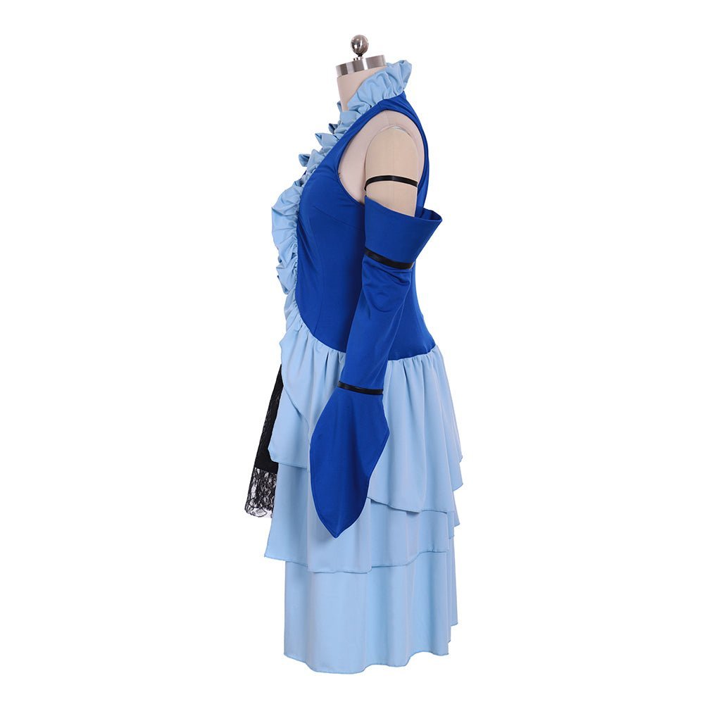 Disfraz de Cosplay Final Fantasy X-2 Yuna Lenne Canción con Aretes para Mujeres - Fantasia Cosera