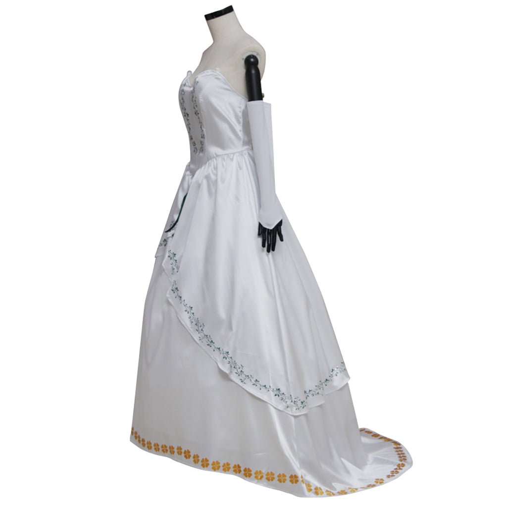 Traje de Cosplay de Garnet de Final Fantasy IX – Vestido de Novia Blanco para Mujeres Adultas - Fantasia Cosera