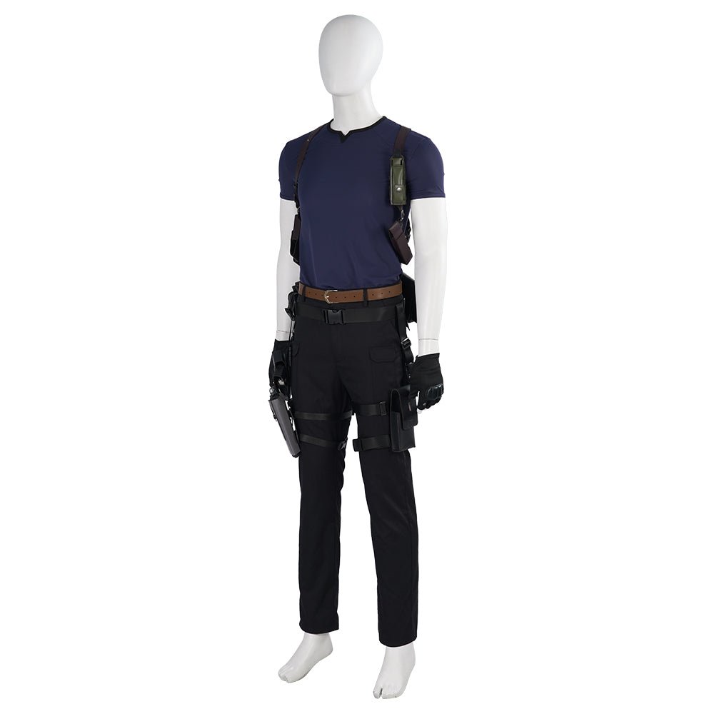 Traje de Cosplay de Leon de Resident Evil 4 - Conjunto Completo para Hombres en Halloween y Eventos de Juegos - Fantasia Cosera