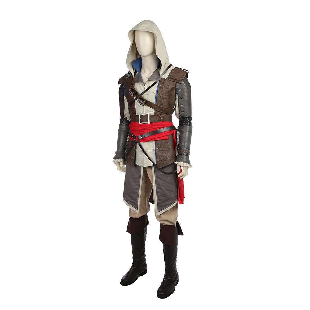 Traje de Cosplay de Edward Kenway de Assassin's Creed 4 Black Flag (Versión Mejorada) - Fantasia Cosera