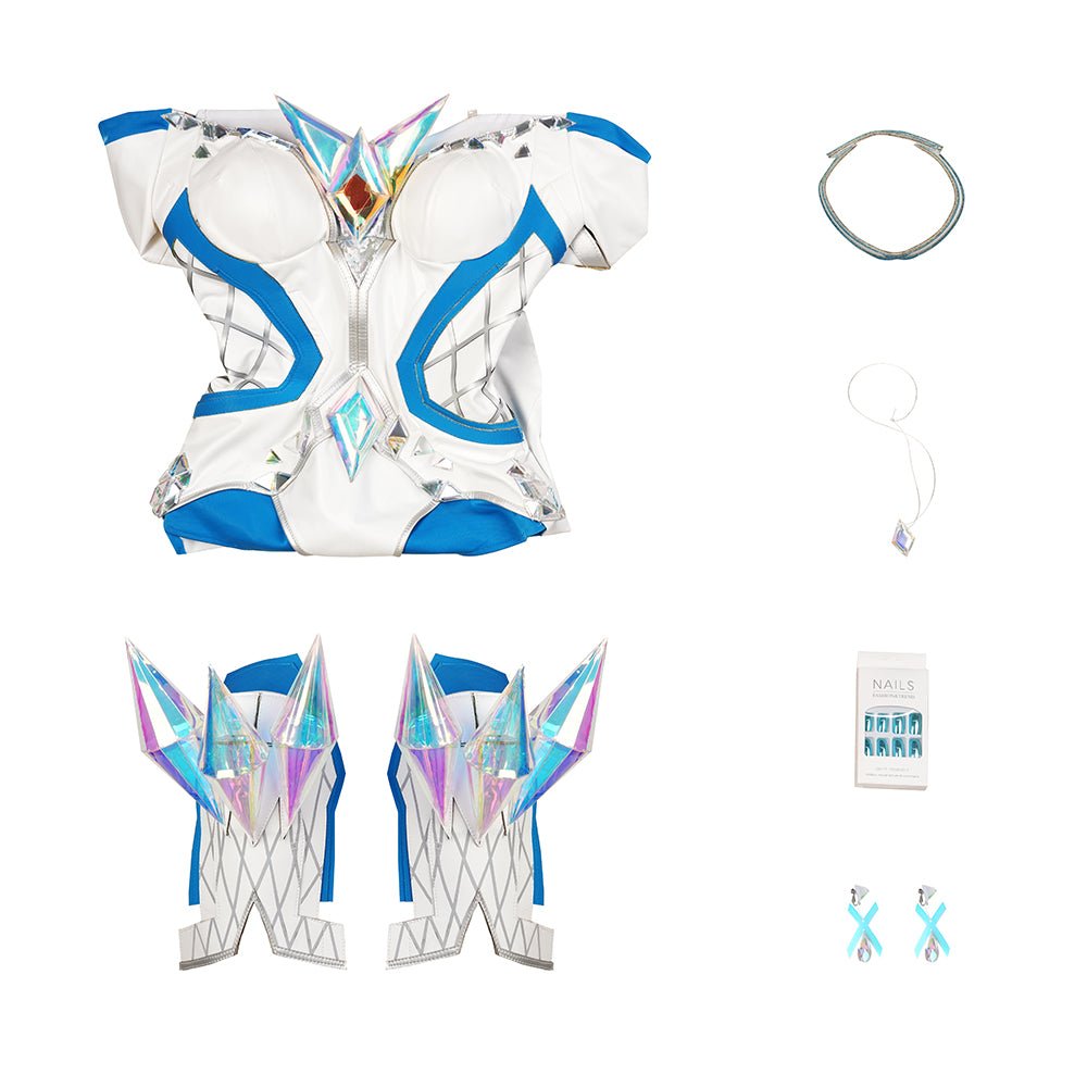 Traje de Cosplay de Emma Frost - Reina Blanca de Marvel Contest of Champions - Fantasia Cosera