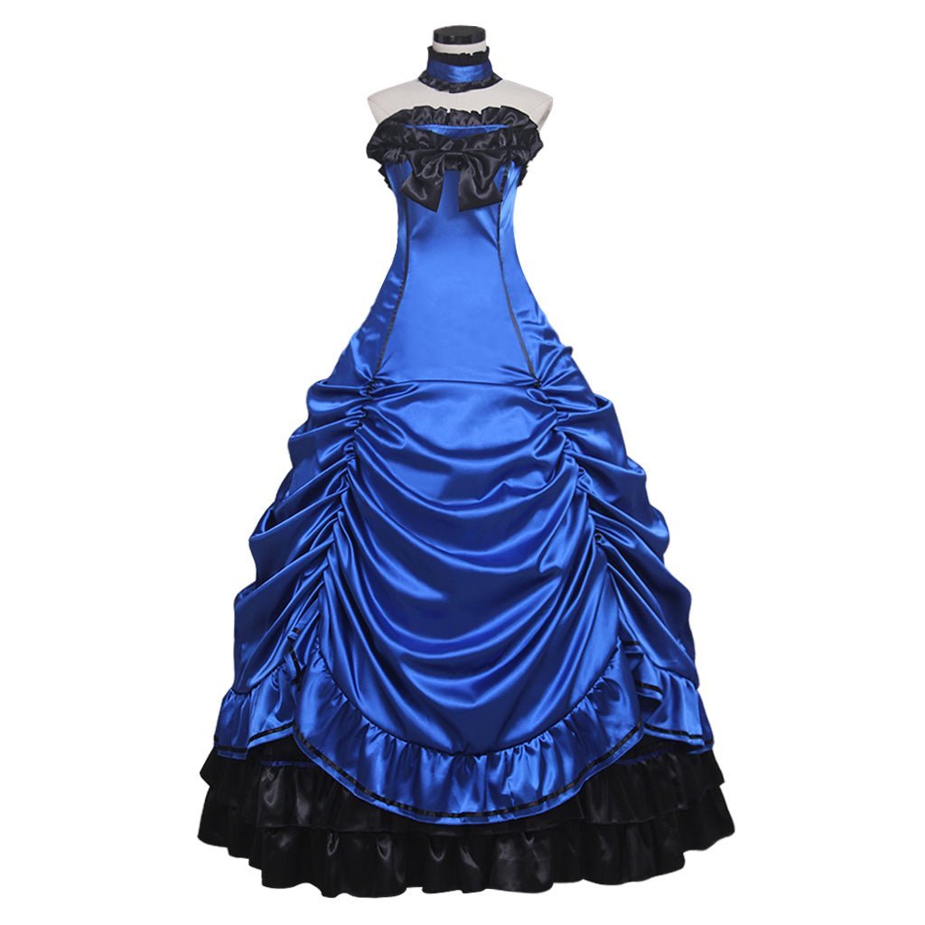 Vestido Gótico Steampunk Lolita Princesa Baile Medieval Rococo Vampiro Traje Mujer Disfraz Carnaval Mascarada - Fantasia Cosera