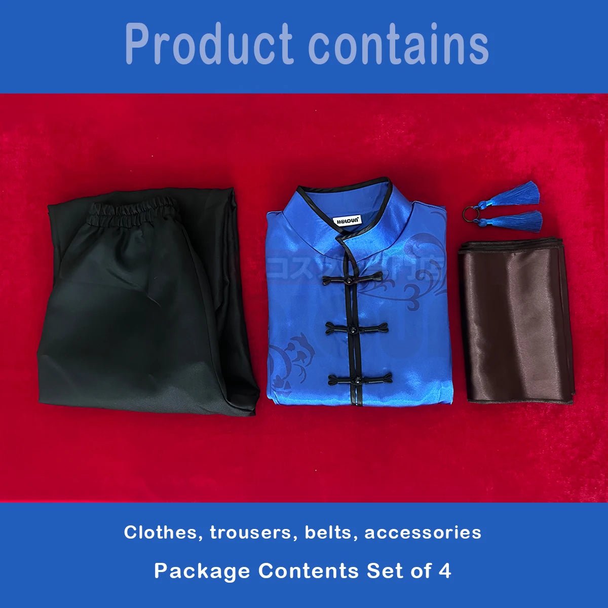 Traje de Cosplay de Kaiser de Blue Lock, Traje Chino Kung Fu Tang con Peluca de Fibras Sintéticas Ajustable para Fiestas - Fantasia Cosera