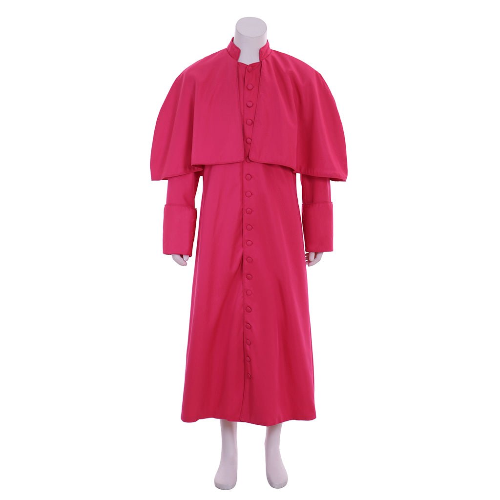 Traje de Sotana Romana para Hombres - Casulla Roja Medieval con Cinturón - Fantasia Cosera