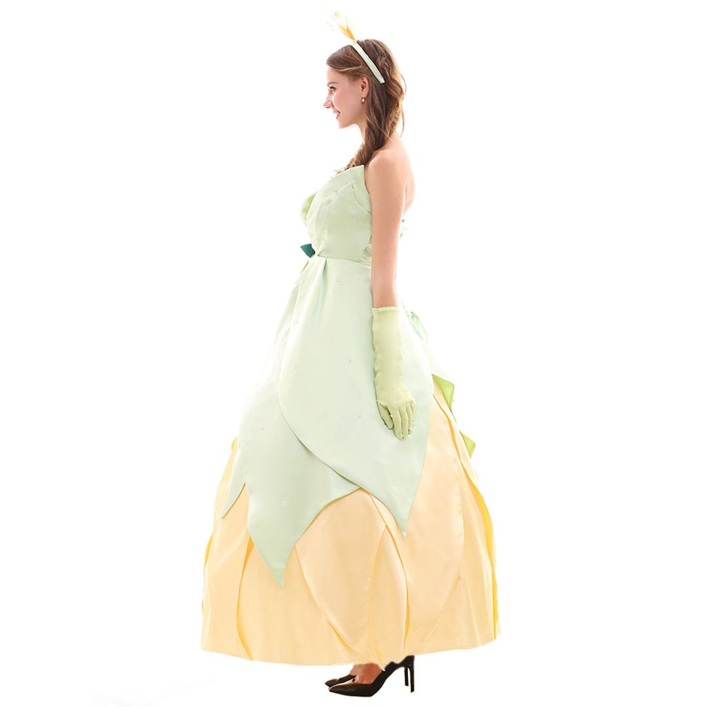 Serie de Trajes de Cosplay de la Princesa Tiana | Vestidos Elegantes para Cosplay, Fiestas y Halloween - Fantasia Cosera
