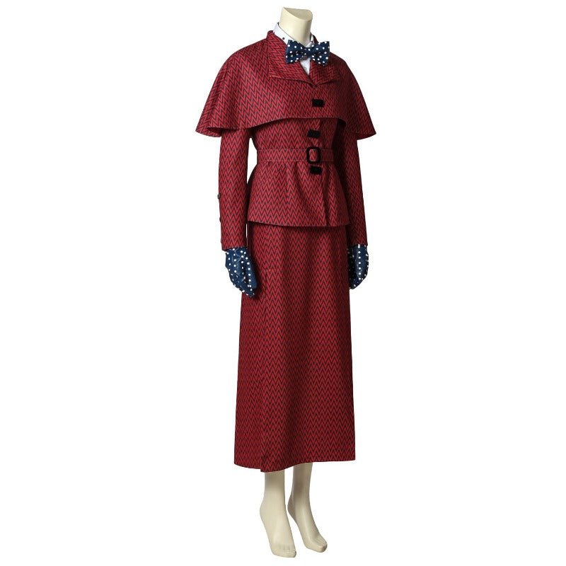 Traje de Cosplay Belle de Mary Poppins Returns - Vestido Elegante por Niveles - Fantasia Cosera