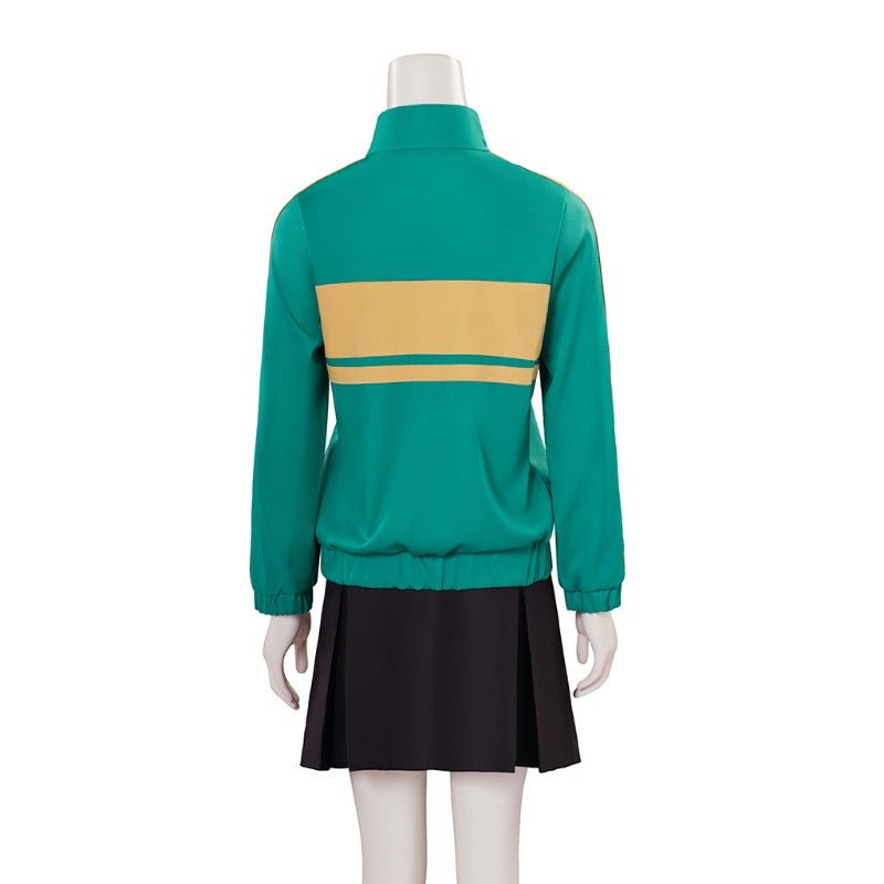 Traje de Cosplay de Kim Pine de Scott Pilgrim - Abrigo Verde y Falda para Mujeres - Fantasia Cosera