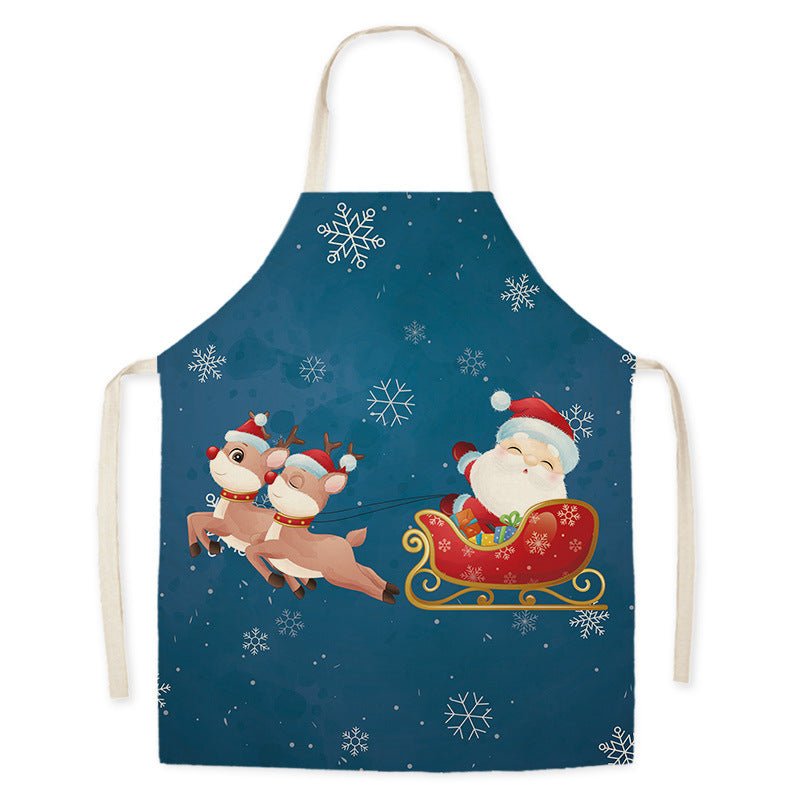 Delantal de cocina de Santa Claus para adultos, resistente a manchas y aceite, unisex - Fantasia Cosera