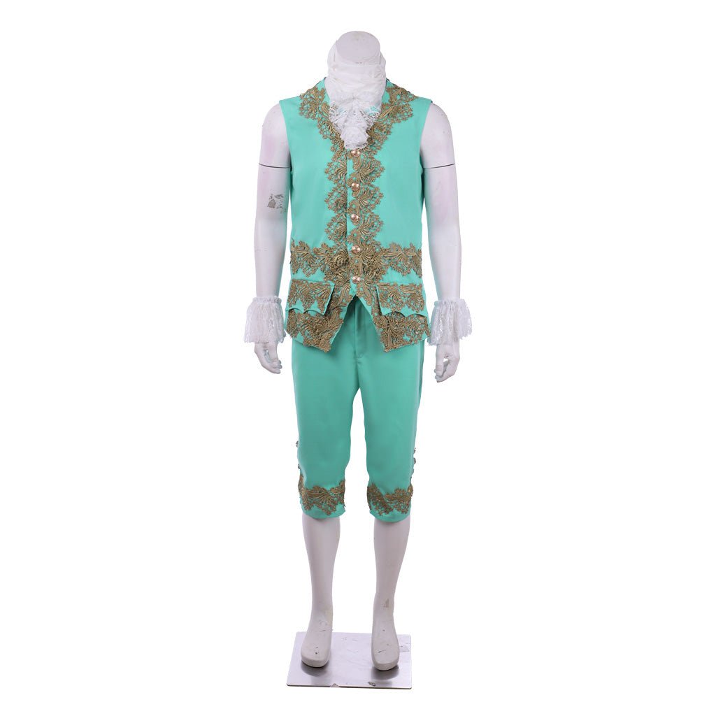 Traje de Corte Rococó del Siglo XVIII para Hombre - Traje Colonial Verde | Serie Medieval Fantasía Cosera - Fantasia Cosera