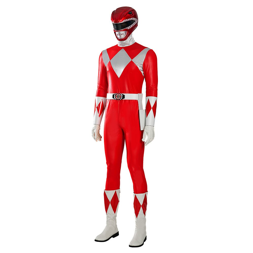 Traje de Cosplay del Guerrero Rojo MMPR - Mighty Morphin Power Rangers - Fantasia Cosera