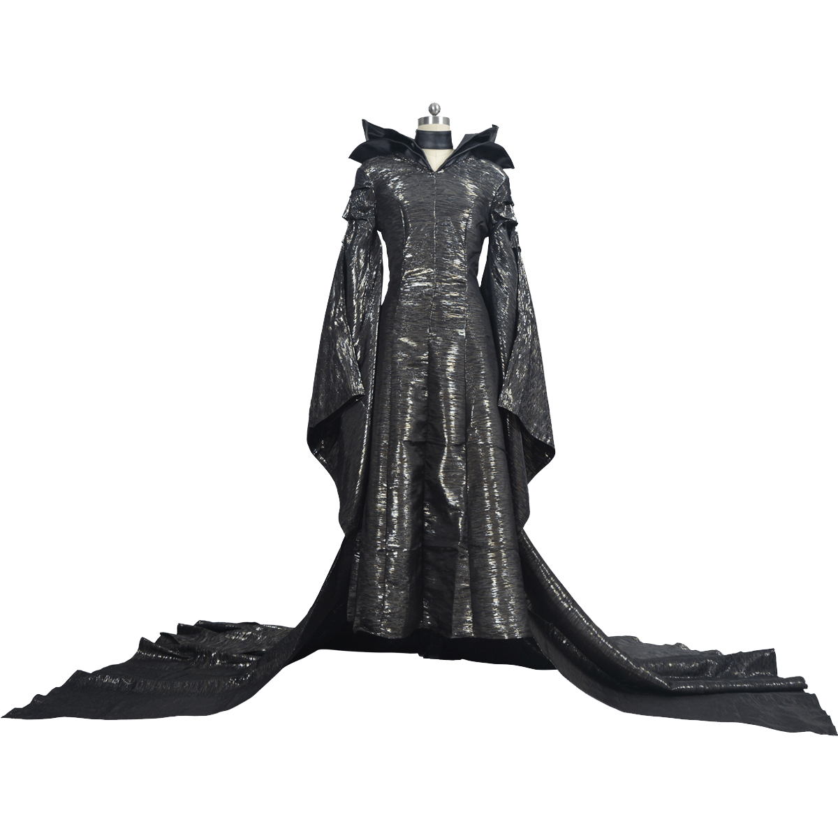 Traje de Cosplay de Maléfica de La Bella Durmiente - Elegante Vestido Largo para Fans de la Película - Fantasia Cosera