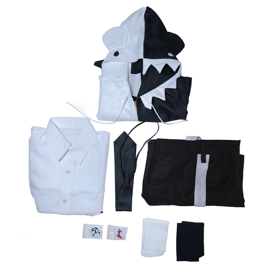 Disfraz de Monokuma de Danganronpa - Conjunto Completo de Oso Negro y Blanco - Fantasia Cosera