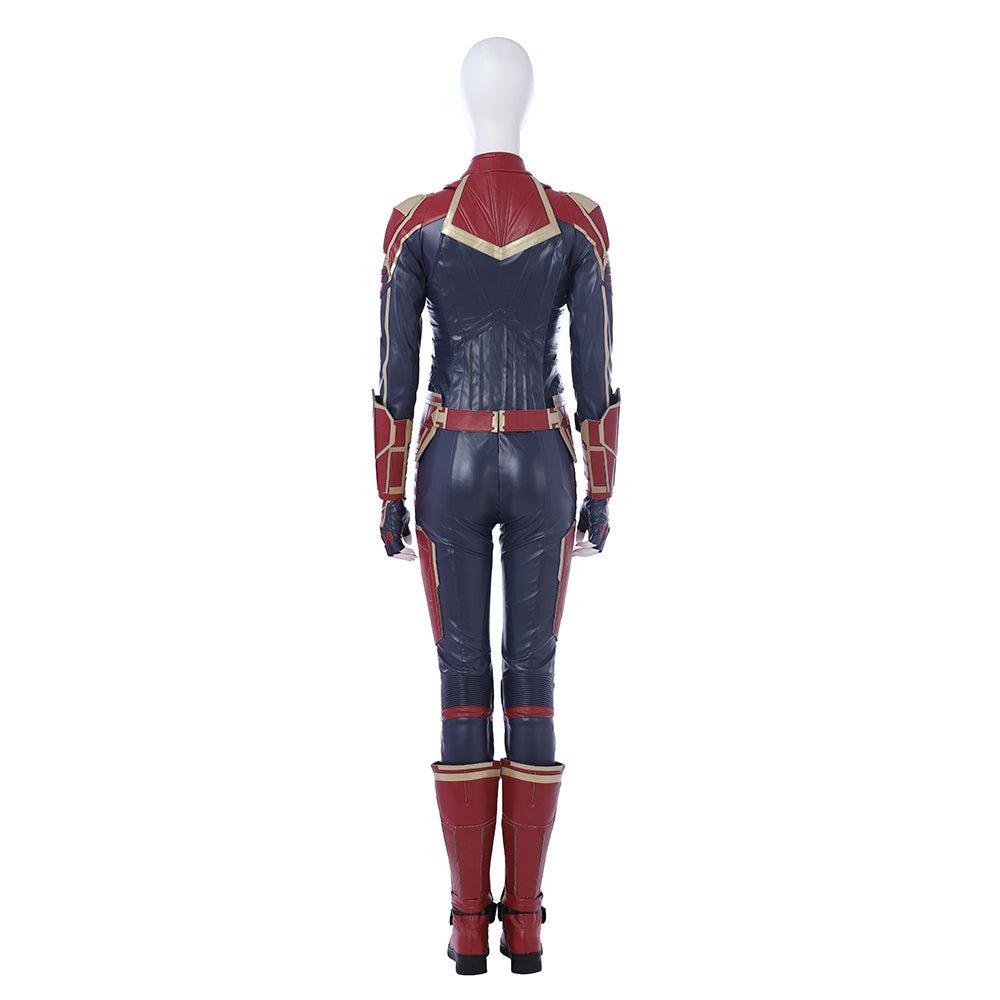 Traje de Cosplay de Captain Marvel Versión Roja - Outfit de Captain Marvel (Carol Danvers) de la Película - Fantasia Cosera