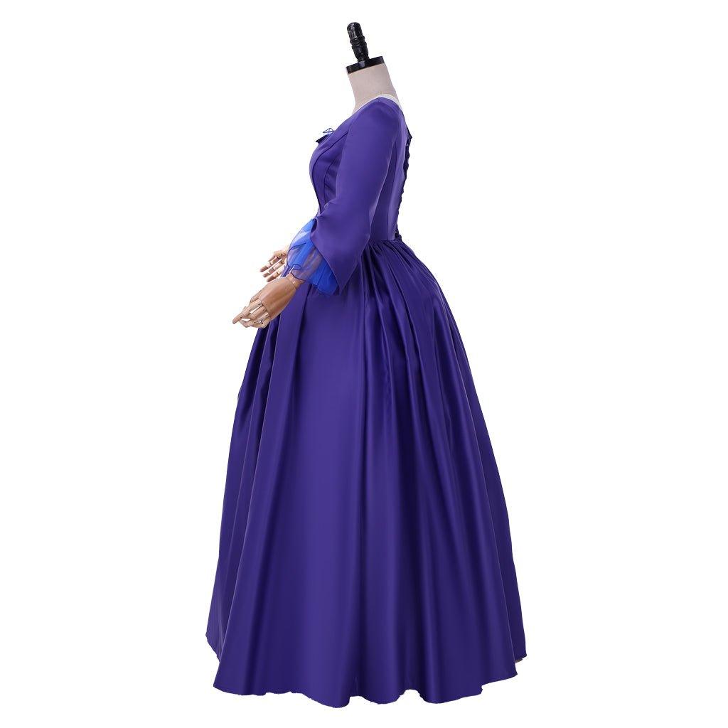 Vestido de Baile Medieval Outlander Claire Azul-Violeta | Disfraz Cosplay para Halloween - Fantasia Cosera