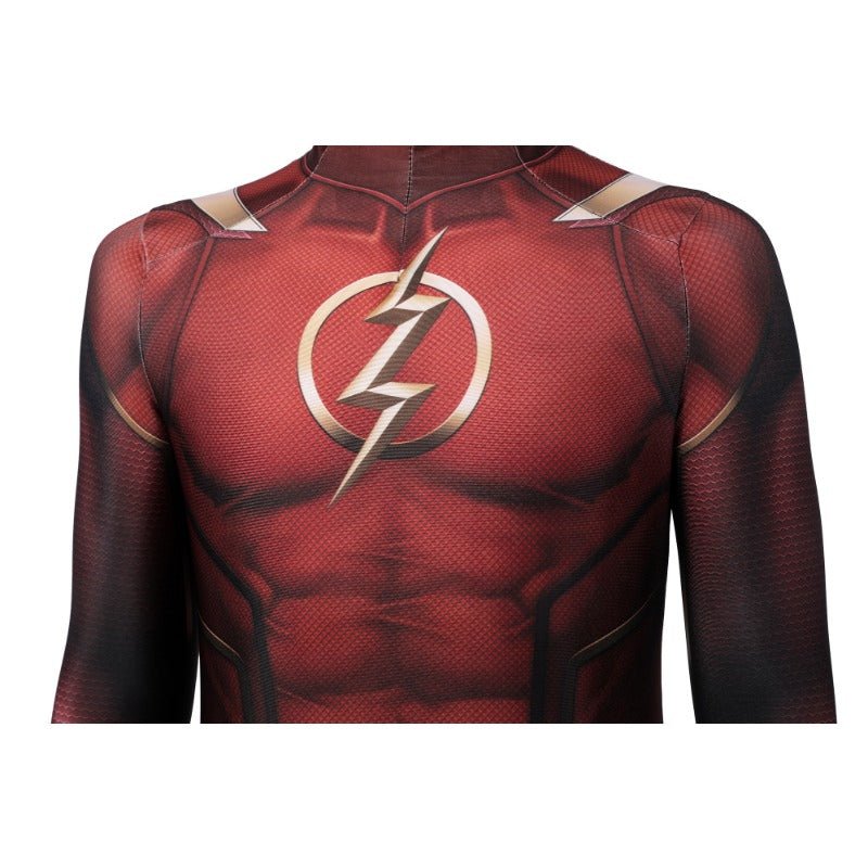 Disfraz de The Flash Barry Allen para Niños - Traje Impreso en 3D y Máscara para Halloween - Fantasia Cosera
