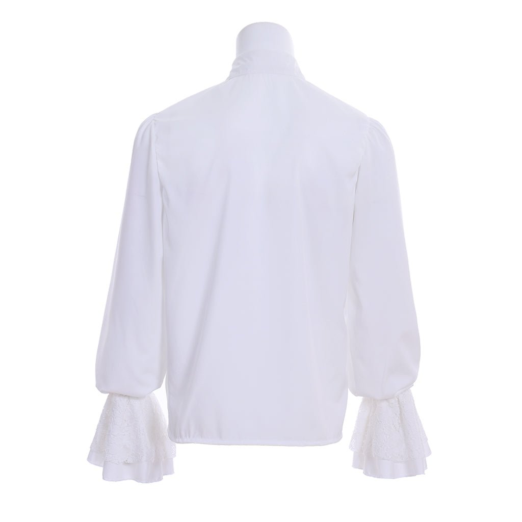 Camisa de Volantes Pirata Medieval para Hombres - Victoriano Tudor Rococó Príncipe | Serie Cosplay Fantasía Cosera - Fantasia Cosera