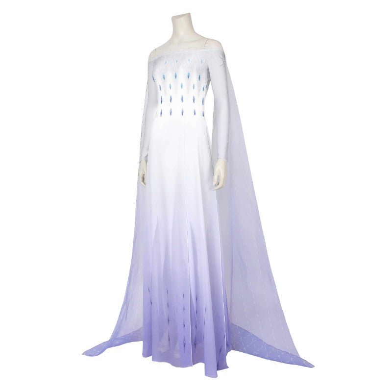 Vestido de Escenario Largo de Manga Larga de Princesa Elsa para Mujer Disfraz de Cosplay - Fantasia Cosera