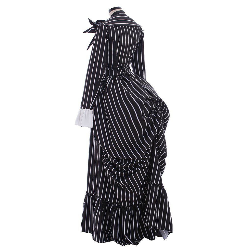 Traje de Jack Skellington Chaqueta de Rayas Negras para Fiesta de Halloween - Fantasia Cosera