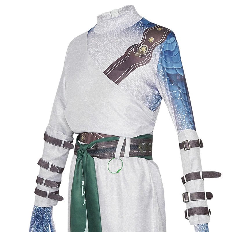 Traje de Cosplay Noble de Blanco de Black Myth Wukong | Túnica Blanca para Halloween para Hombres | Diseño Elegante para Fans - Fantasia Cosera