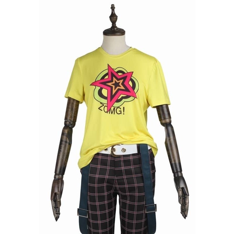 Traje de Cosplay de Ryuji Sakamoto Persona 5 Uniforme Escolar con Peluca para Halloween y Carnaval - Fantasia Cosera