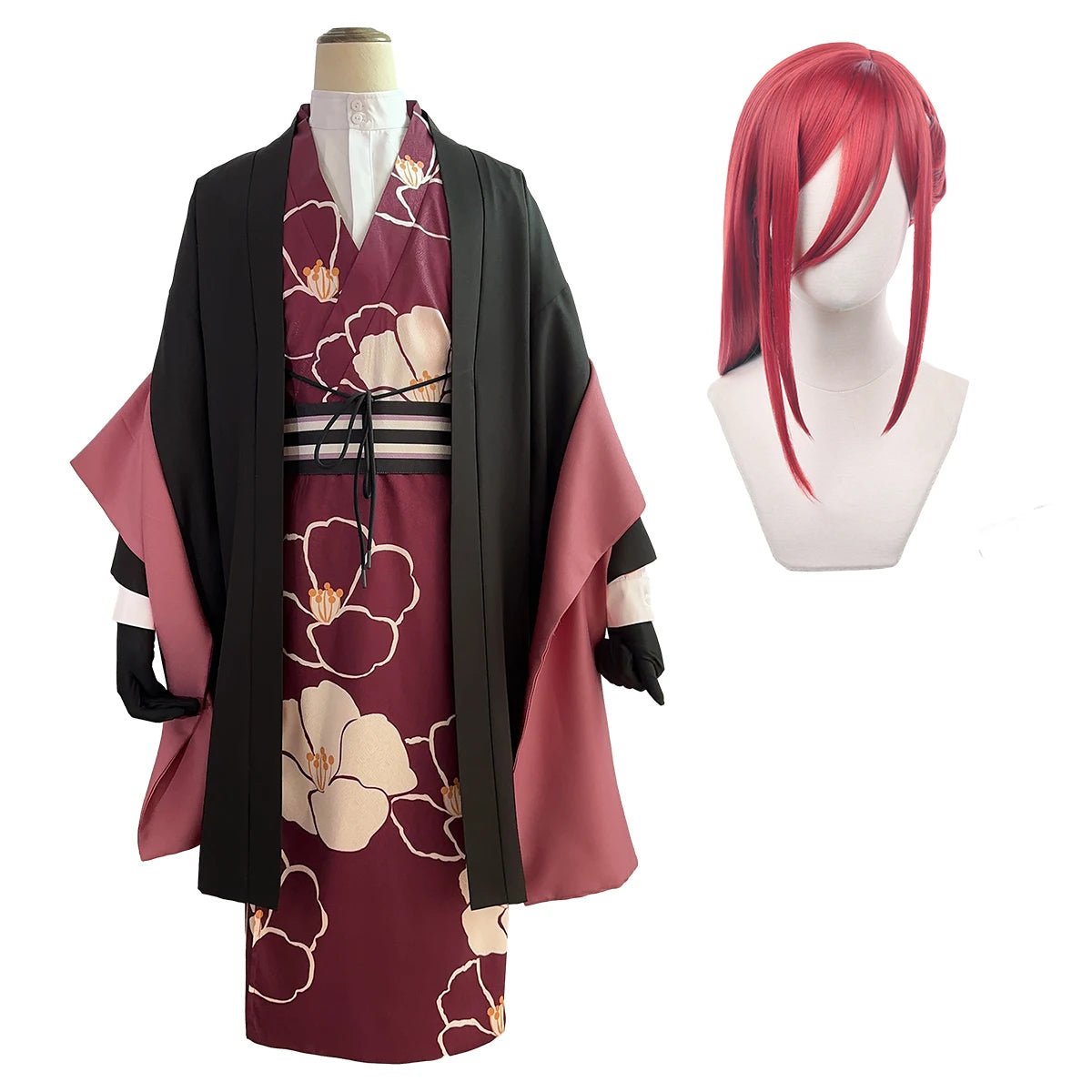 Peluca Chigiri Blue Lock Cosplay Kimono Serie Romántica Rosa Fibra Sintética Talla Ajustable Halloween Navidad - Fantasia Cosera