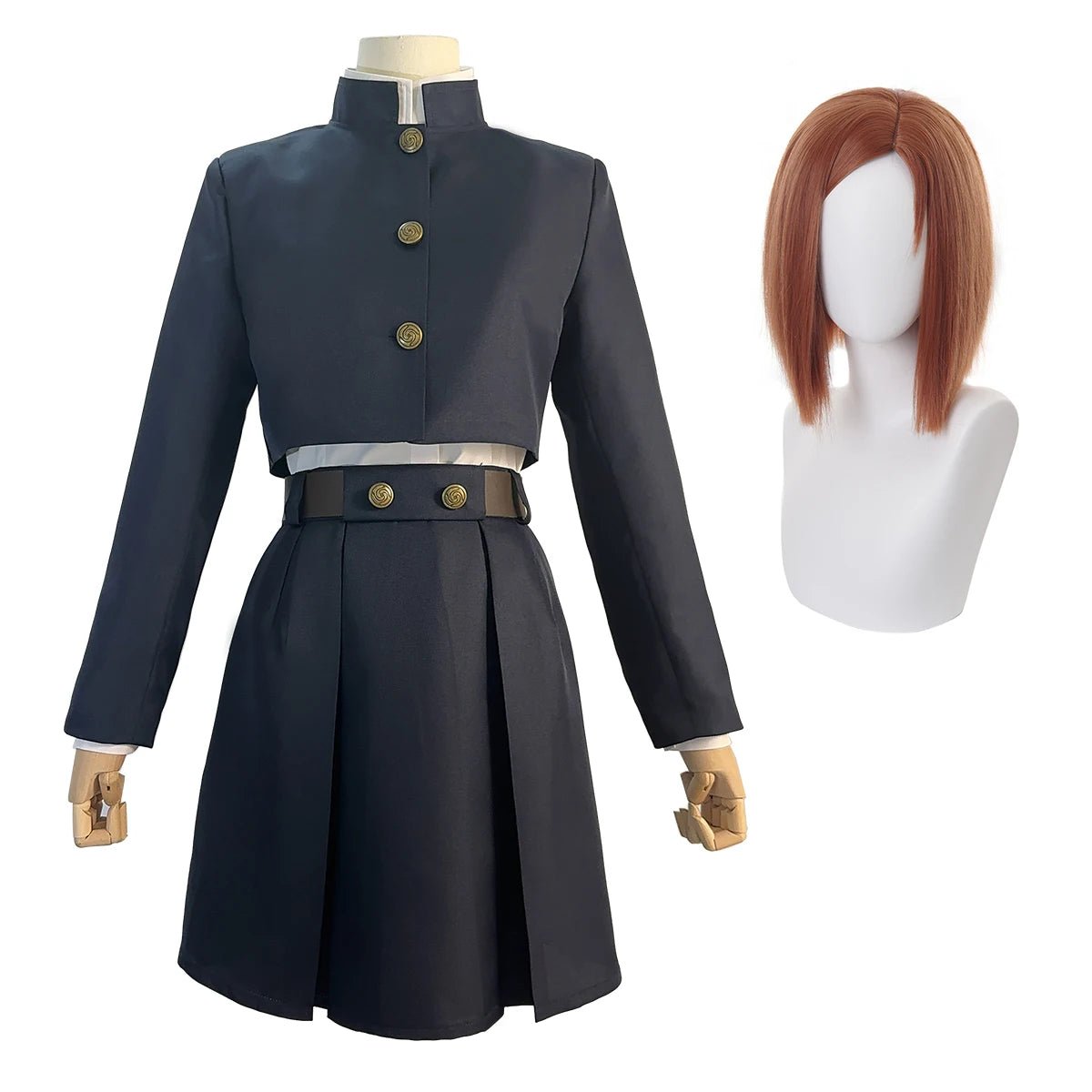 Disfraz de Cosplay de Nobara Kugisaki de Jujutsu Kaisen - Peluca, Chaqueta y Falda para Anime, Halloween y Navidad - Fantasia Cosera