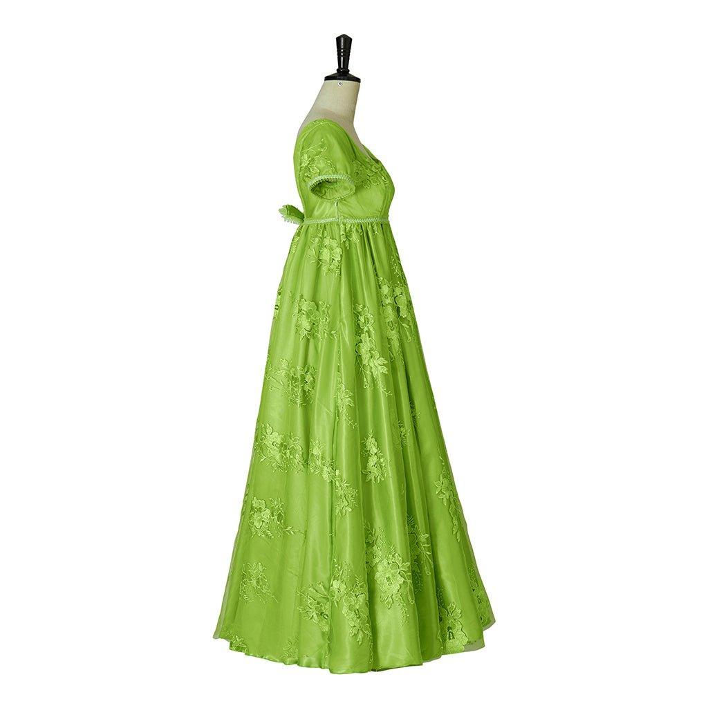 Vestido de Cosplay Bridgerton Verde - Elegancia de la Regencia - Fantasia Cosera