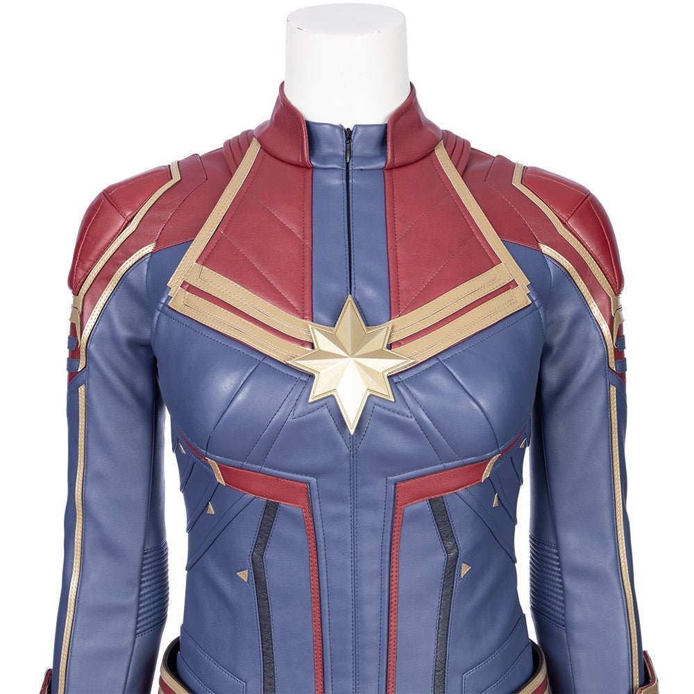 Traje de Cosplay de Captain Marvel - Réplica Oficial del Póster de la Película - Fantasia Cosera
