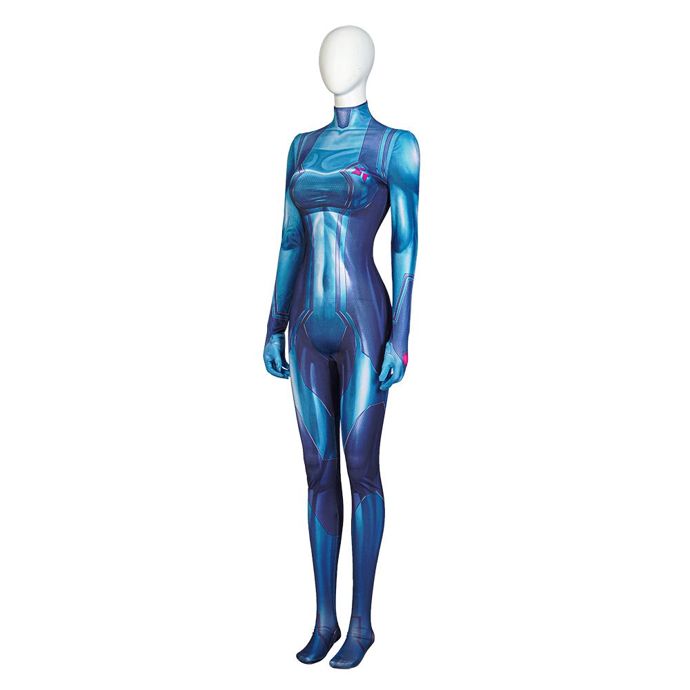 Traje de Cosplay de Samus Aran Metroid Traje de Cuerpo Zentai de Spandex para Eventos de Halloween - Fantasia Cosera