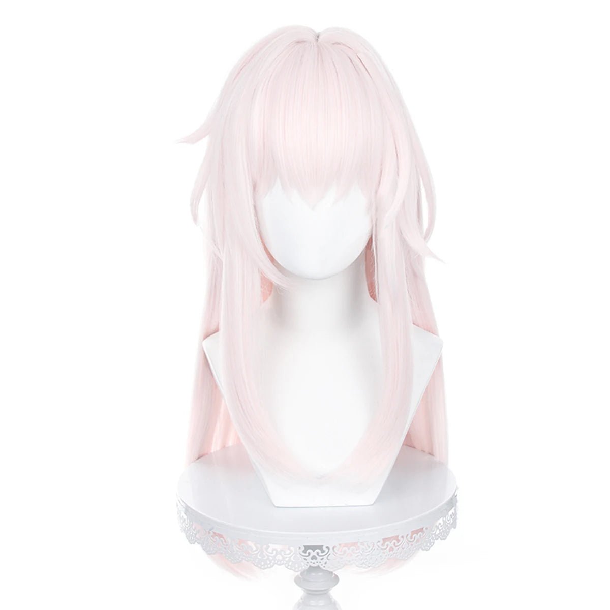 Peluca de Cosplay Clara de Honkai Star Rail, Rosa, Resistente al Calor, Fibra Sintética, Talla Ajustable para Halloween y Fiestas - Fantasia Cosera