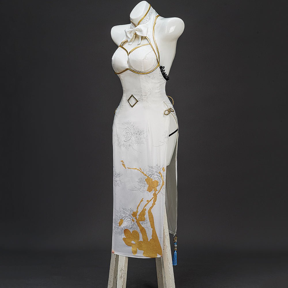 Traje de Cosplay de Emilia de Re:Zero para Mujeres – Vestido de Anime con Tocado para Halloween y Fiestas - Fantasia Cosera