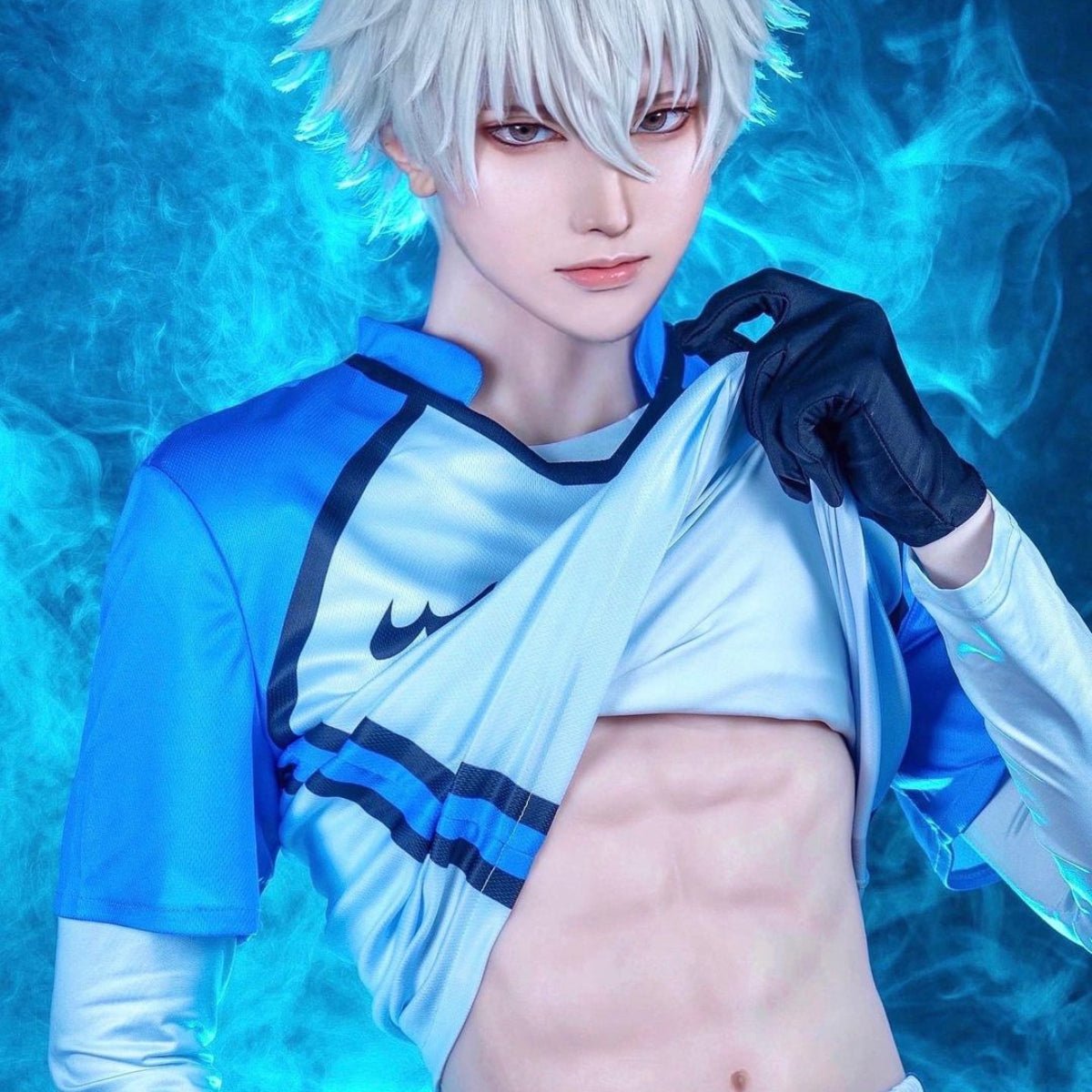 Peluca de Cosplay Anime Blue Lock HOMBRE CIUDAD BRILLANTE Nagi Reo Mikage Chigiri Rosa Uniforme de Fútbol Soccer Diario Deporte - Fantasia Cosera