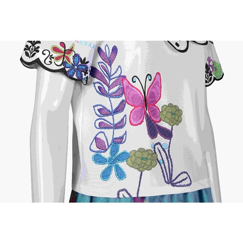 Vestido de Princesa Mirabel Encanto Disfraz Casa Mágica para Mujer Halloween - Fantasia Cosera