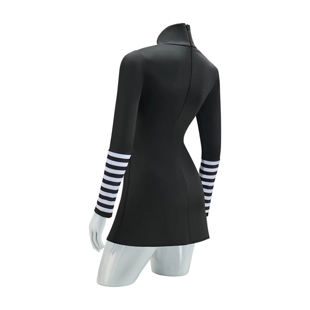 Traje de Cosplay de Marioneta - Vestido Negro con Medias Rayadas para Mujeres Adultas - Disfraz de Carnaval y Halloween - Fantasia Cosera