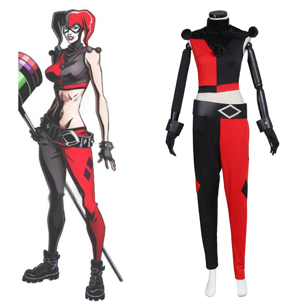 Disfraz de Payasa Quinzel para Cosplay – Divertido Atuendo para Halloween y Carnaval - Fantasia Cosera