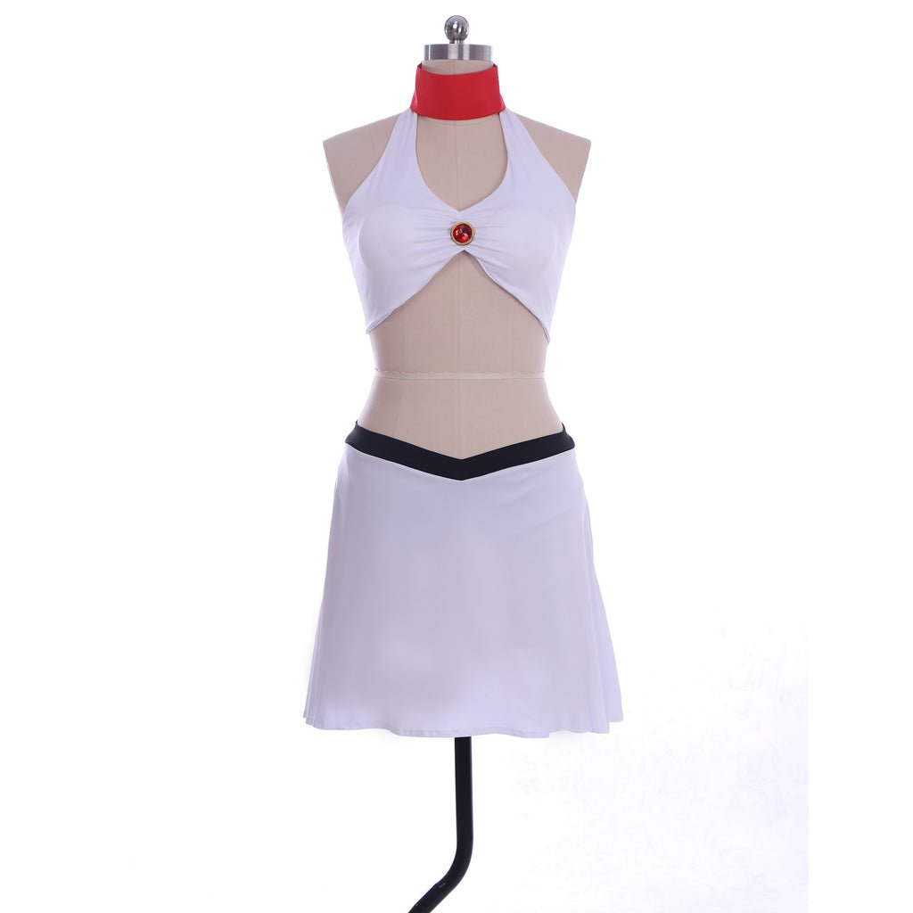 Conjunto de Baño Ty Lee de El Último Maestro del Aire – Top Blanco Sexy y Mini Falda - Fantasia Cosera
