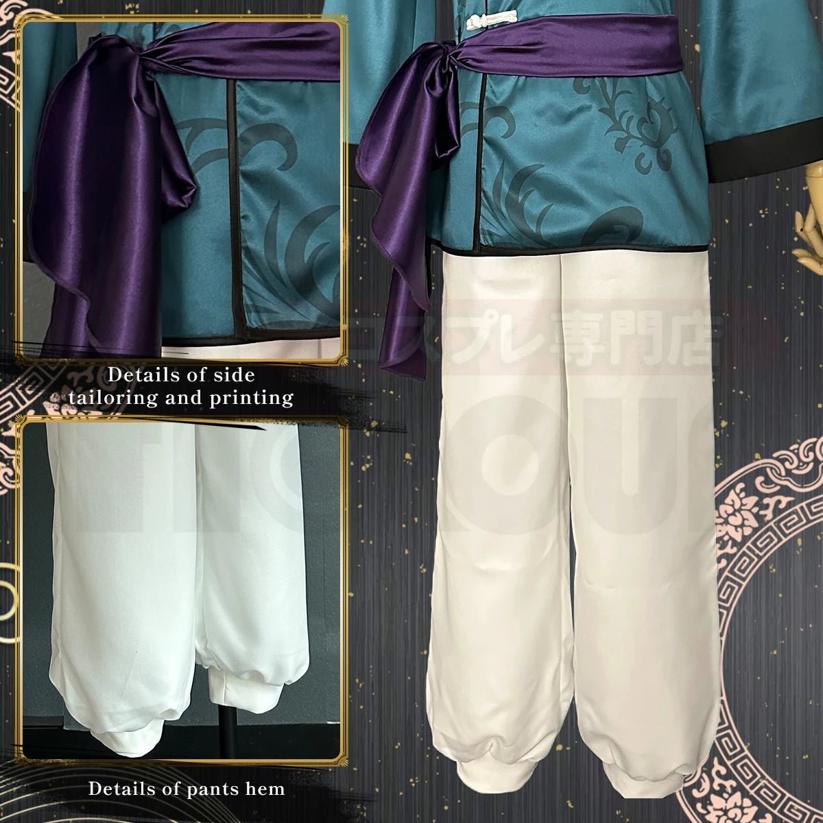 Traje de Cosplay de Rin Itoshi de Blue Lock, Estilo Kung Fu Chino con Peluca Ajustable - Fantasia Cosera