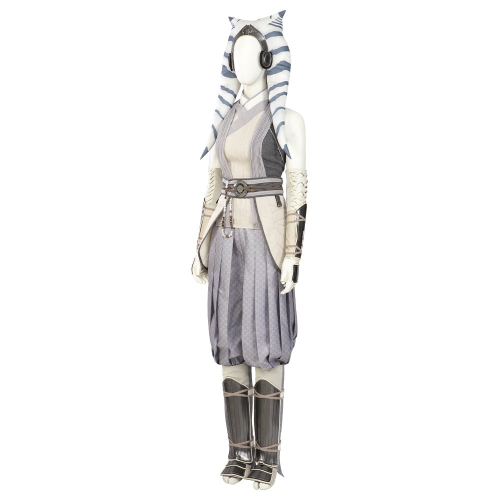Traje de Cosplay de Ahsoka Tano Blanco de Star Wars: Ahsoka - Fantasia Cosera