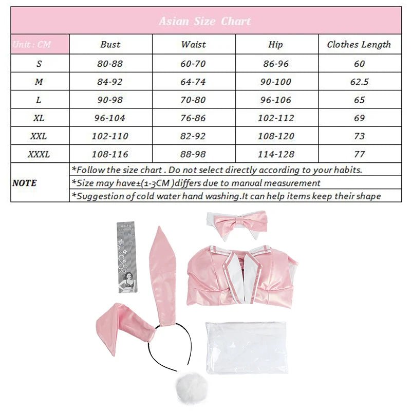 Traje de Coneja March 7th Honkai Star Rail para Mujer - Jumpsuit Rosa de Cosplay - Fantasia Cosera