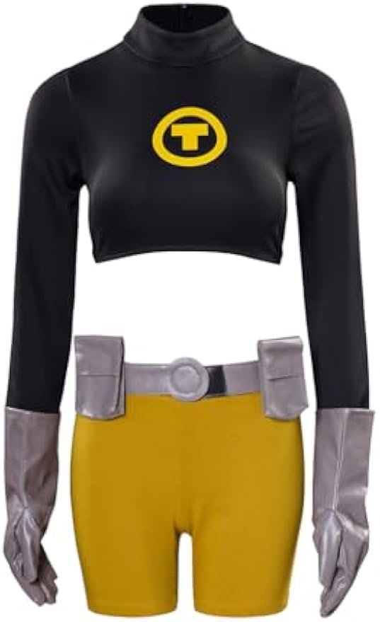 Traje de Cosplay de Terra de Teen Titan para Mujer - Disfraz de Superhéroe para Halloween - Fantasia Cosera