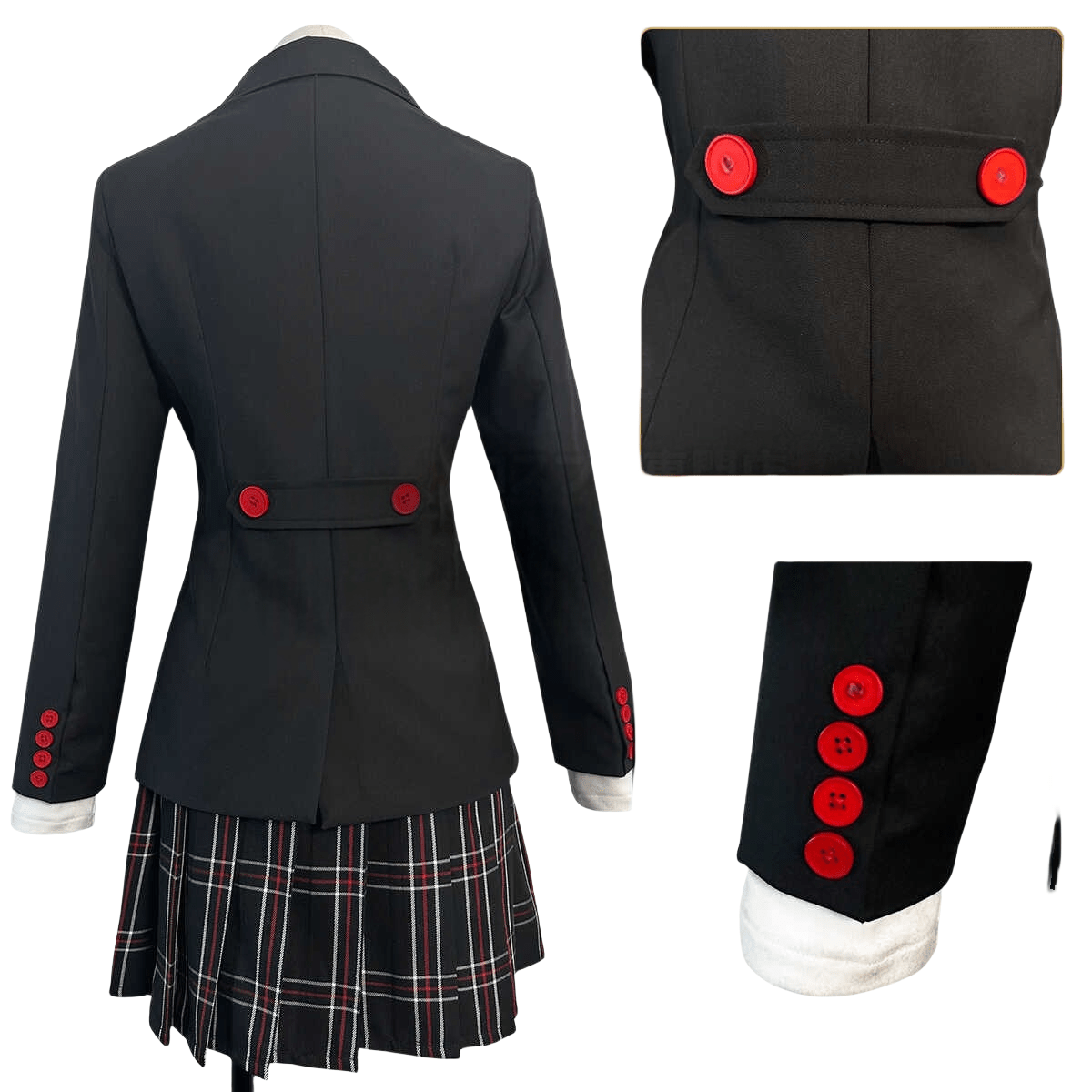 Traje de Cosplay Persona 5 - Akira Kurusu, Kasumi Yoshizawa, Outfit Academia Shujin - Fantasia Cosera