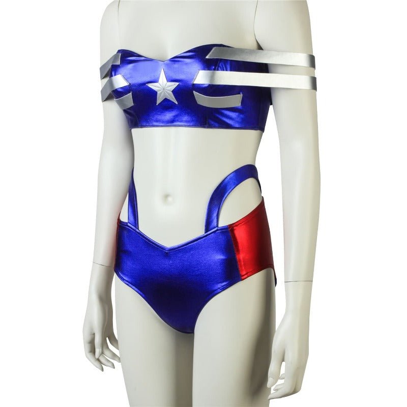 Traje de Cosplay de Capitana América Superheroína para Mujeres Fiesta de Halloween - Fantasia Cosera