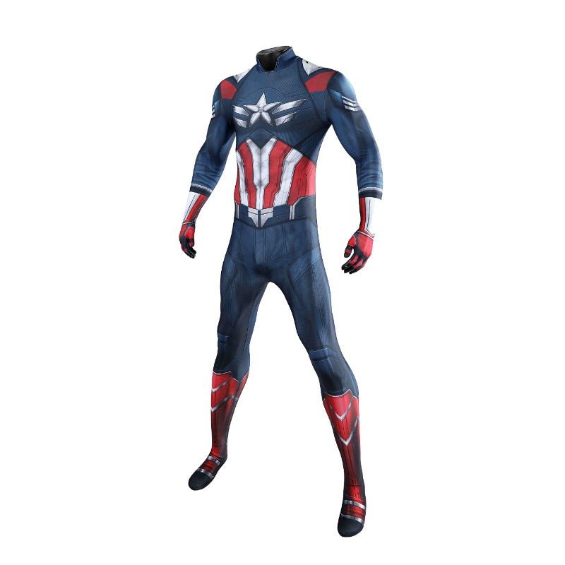 Traje de Cosplay de Captain America: Mundo Nuevo y Valiente Sam Wilson - Fantasia Cosera