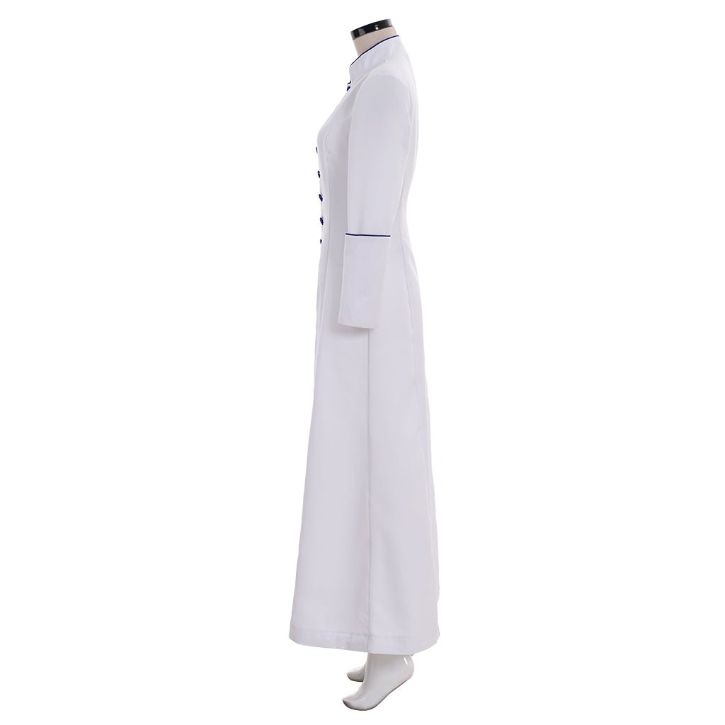 Túnica Blanca de Sacerdotisa Romana Vestimenta de Clérigo Medieval para Mujer - Fantasia Cosera