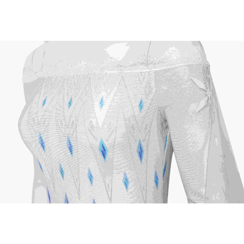 Vestido de Escenario Largo de Manga Larga de Princesa Elsa para Mujer Disfraz de Cosplay - Fantasia Cosera