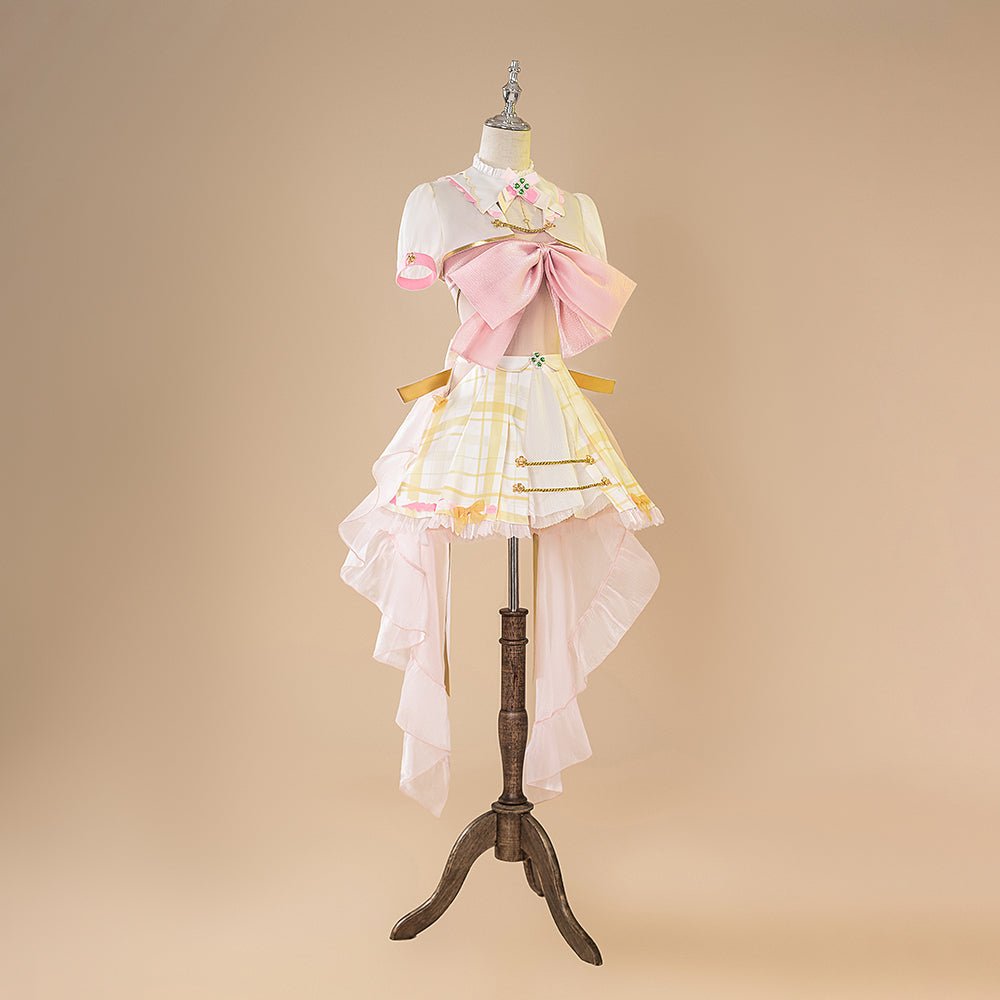Traje de Cosplay VTuber Ace Taffy - Conjunto de Vestido Rosa para Fans de Ídolos Virtuales - Fantasia Cosera